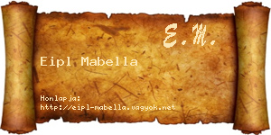 Eipl Mabella névjegykártya
